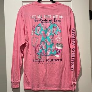 Simply Southern nurse tshirt. Size medium.